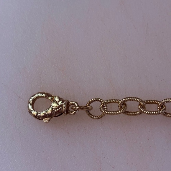 Judith Ripka Gold Clad Heart Charm Bracelet - Picture 3 of 5